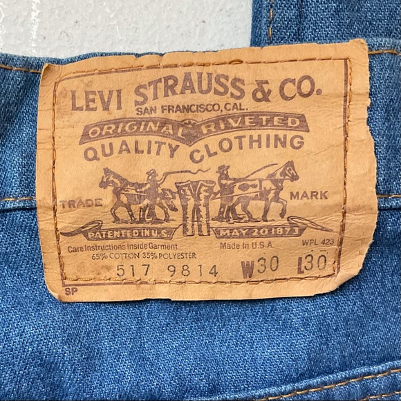Levi's Vintage 517 Orange Tab Boot Cut Jeans 30”x30” - Picture 13 of 15